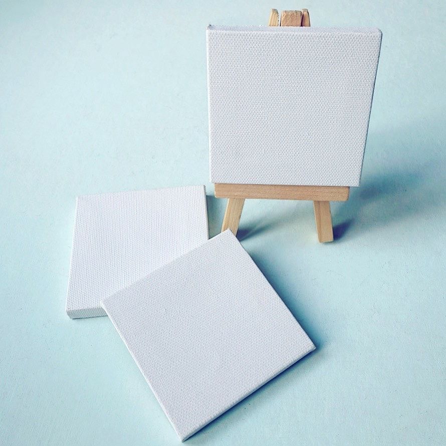 Paquete de 10 Lienzos para pintar 20 x 20 cm (7.8 in x 7.8 in)